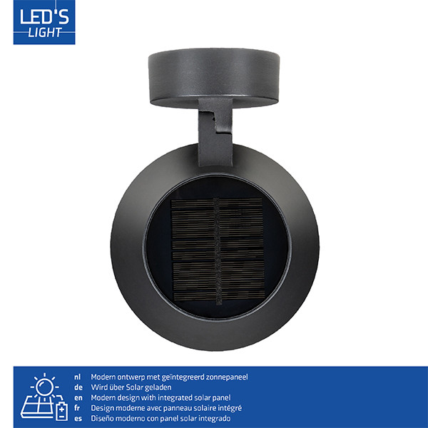 Solar wandlamp met sensor | 4000K | IP54 | Zwart LDR06844 - 7