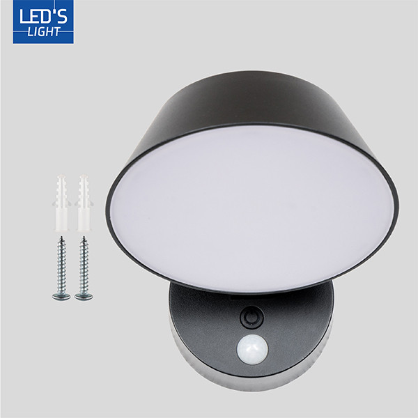 Solar wandlamp met sensor | 4000K | IP54 | Zwart LDR06844 - 9