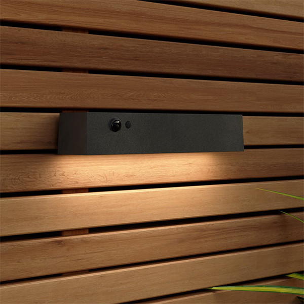 123led Solar wandlamp met sensor | Berkeley | 1000 lumen | Zwart  LDR09419 - 2