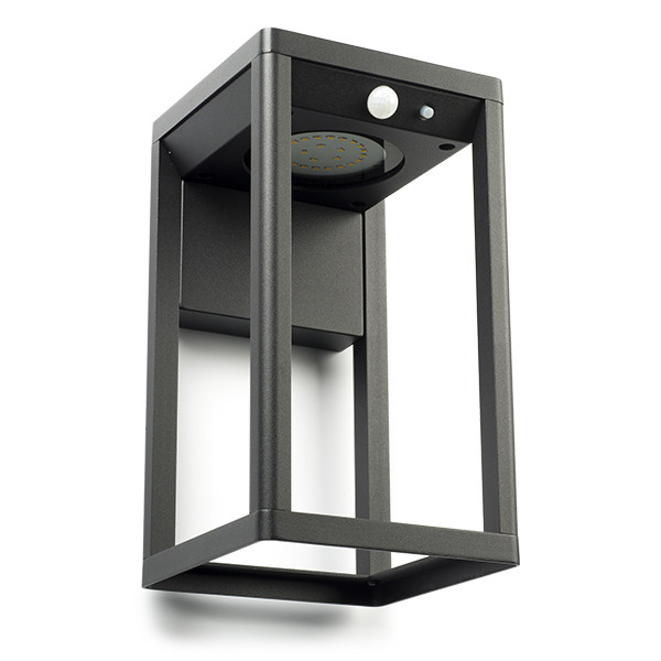 123led Solar wandlamp met sensor | Berkshire | 3000K | IP54 | Zwart  LDR08541 - 4