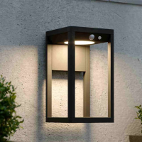 123led Solar wandlamp met sensor | Berkshire | 3000K | IP54 | Zwart  LDR08541