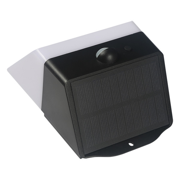 123led Solar wandlamp met sensor | Kobe | 3000K | IP65 | Zwart | 2W  LDR08579 - 5