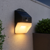 123led Solar wandlamp met sensor | Kobe | 3000K | IP65 | Zwart | 2W  LDR08579 - 1