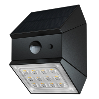 Solar wandlamp met sensor | Magic Cube | 3000-4000-6000K | IP65 | Zwart | 2.5W LDR08856