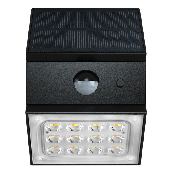 Solar wandlamp met sensor | Magic Cube | 3000-4000-6000K | IP65 | Zwart | 2.5W LDR08856 - 2
