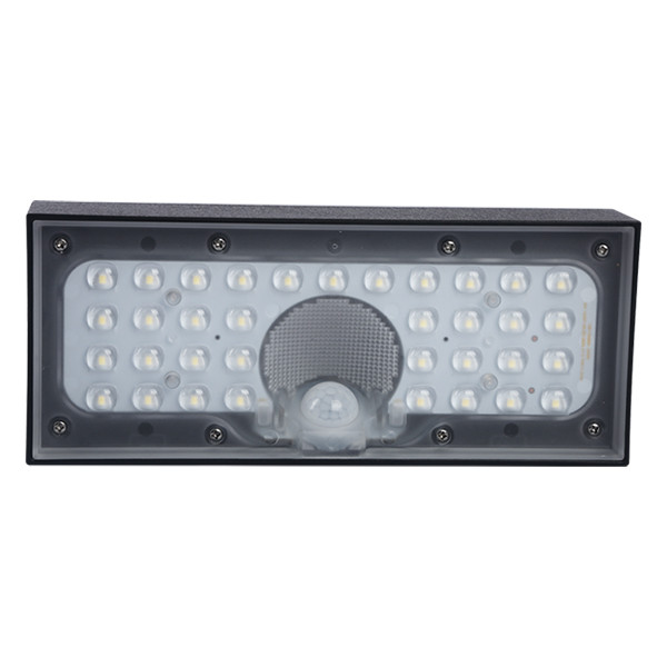123led Solar wandlamp met sensor | Nagoya | 3000K | IP65 | Zwart | 6W  LDR08572 - 3
