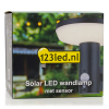 123led Solar wandlamp met sensor | Notting Hill | 3000K | IP54 | Zwart  LDR08544 - 5