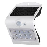 123led Solar wandlamp met sensor | Osaka | 3000K | IP65 | Wit | 1.5W  LDR08573