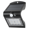 123led Solar wandlamp met sensor | Osaka | 3000K | IP65 | Zwart | 1.5W  LDR08574 - 1
