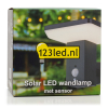 123led Solar wandlamp met sensor | Primrose Hill | 3000K | IP54 | Zwart  LDR08545 - 5