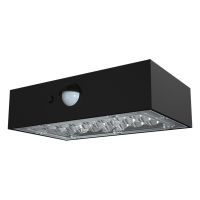 123led Solar wandlamp met sensor | Saporro | 3000K | IP65 | Zwart | 3W  LDR08570