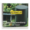 123led Solar wandlamp met sensor | Up & Down | Grantham | 3000K | IP54 | Zwart  LDR08531 - 6