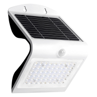 123led Solar wandlamp met sensor | Yokohama | 3000K | IP65 | Wit | 4W  LDR08575