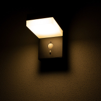 123led Solar wandlamp met sensor | Zwart | 2700K | 6W  LDR01387
