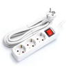 123led Stekkerdoos 3-voudig met schakelaar | 3 meter | Wit  LDR06444