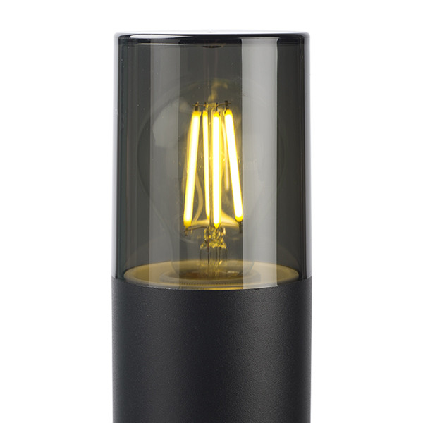 123led Tuinlantaarn E27 | Rond | Smokey | IP44 | Zwart  LDR08514 - 3