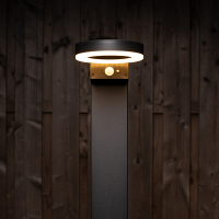 123led Tuinlantaarn solar met sensor | Zwart | 2700K | 6W  LDR01335