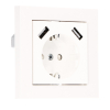 123led USB stopcontact | 2x USB-A | 55 x 55 mm | Wit  LDR06775 - 1