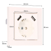 123led USB stopcontact | 2x USB-A | 55 x 55 mm | Wit  LDR06775 - 2
