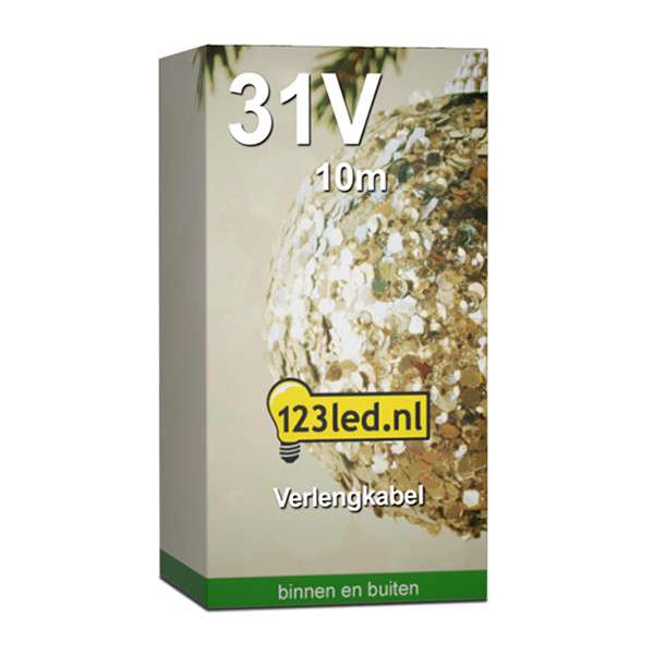 123led Verlengkabel voor koppelbare kerstverlichting | 10 meter | 31V  LDR07157 - 3