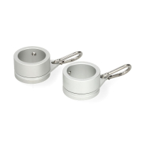 Vlaggenmast ring | Vlagcorrector | 360° | Aluminium | Zilver | 2 stuks LDR07341