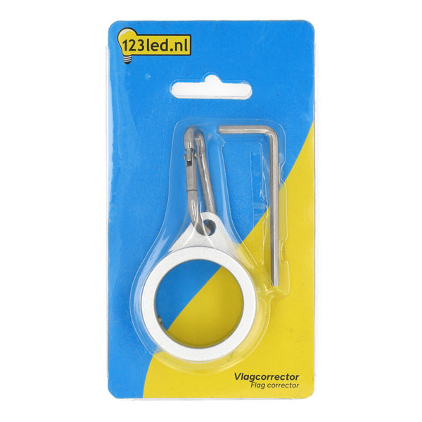 Vlaggenmast ring | Vlagcorrector | 360° | Aluminium | Zilver LDR07340 - 3