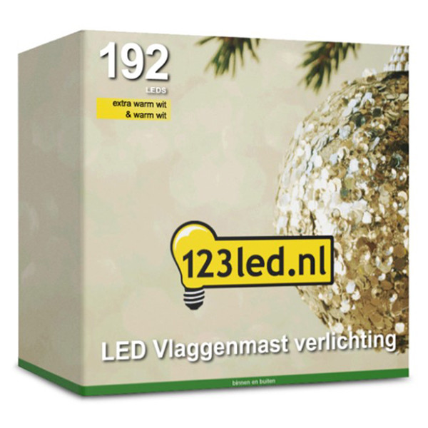 123led Vlaggenmast verlichting 2 meter hoog | Extra warm wit & warm wit | 192 lampjes  LDR07161 - 2