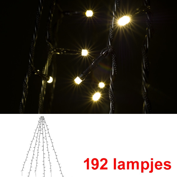 123led Vlaggenmast verlichting 2 meter hoog | warm wit | 192 lampjes  LKO00076 - 1