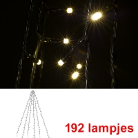 123led Vlaggenmast verlichting 2 meter hoog | warm wit | 192 lampjes  LKO00076