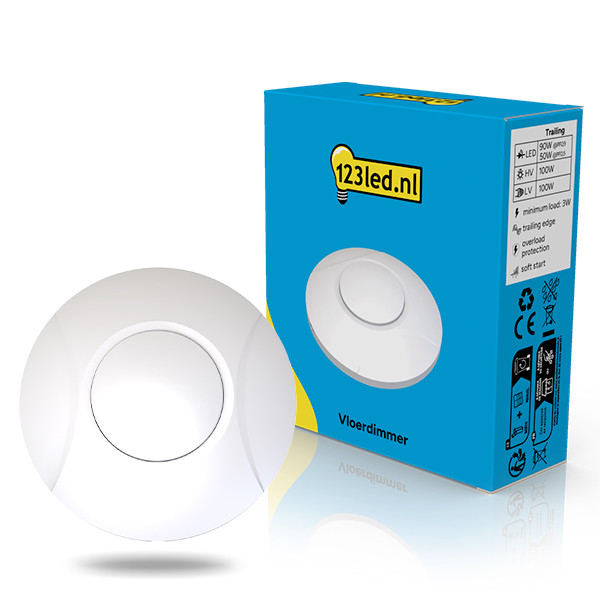 Vloerdimmer led 3-100W drukknop | Fase afsnijding (RC) | Wit LDR02614 - 1