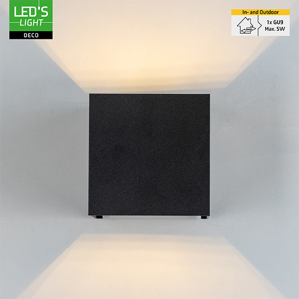 123led Wandlamp buiten | IP65 | Zwart LDR06835 - 2