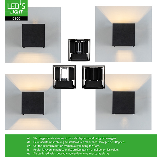 123led Wandlamp buiten | IP65 | Zwart LDR06835 - 4