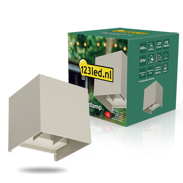 Wandlamp buiten | Up & Down | Amarillo | 1800-2700K | IP54 | 5.5W | Zandkleur LDR08871 - 1