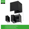 Wandlamp buiten | Up & Down | 1800K | IP54 | 7W | Zwart LDR06831 - 5