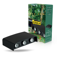 Wandlamp buiten | Up & Down | 2000K-2700K-4000K | 450 lumen | IP65 | 5W | Zwart LDR08873