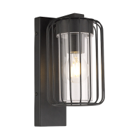 123led Wandlamp buiten E27 | Detroit | IP44 | Zwart  LDR08563