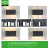 Wandlamp buiten G9 | Up & Down | IP65 | Antraciet LDR06838 - 5