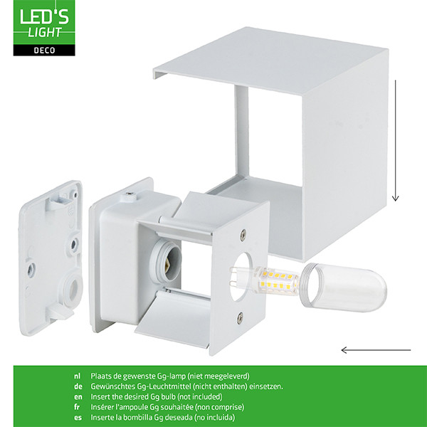 Wandlamp buiten G9 | Up & Down | IP65 | Wit LDR06836 - 7