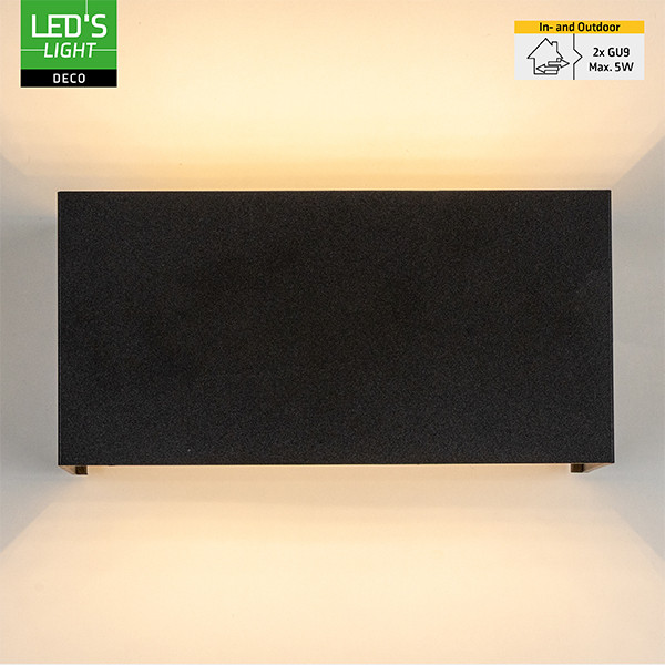 Wandlamp buiten G9 | Up & Down | IP65 | Zwart LDR06839 - 3
