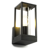 123led Wandlamp buiten glas | E27 | Dakota | IP44 | Zwart  LDR08507