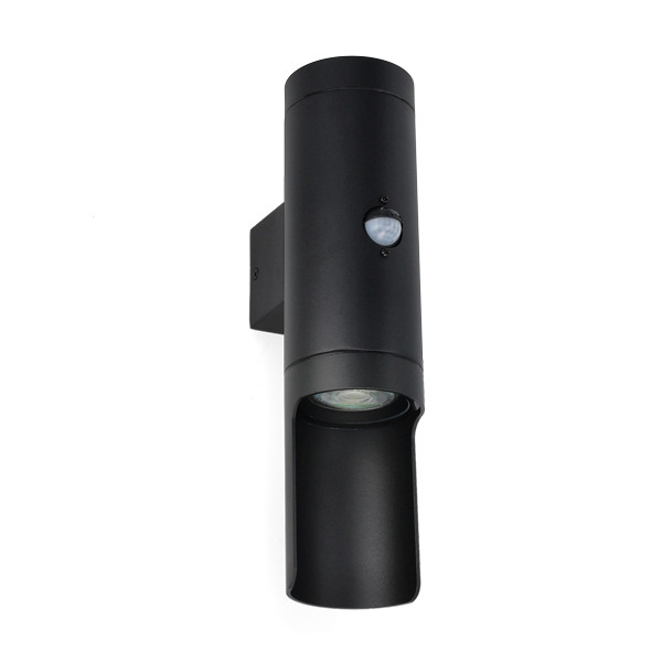 Wandlamp buiten met bewegingssensor GU10 | New Orleans | IP44 | Zwart LDR08861 - 1