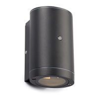 Wandlamp buiten met schemersensor GU10 | Kingston | IP44 | Zwart LDR08523