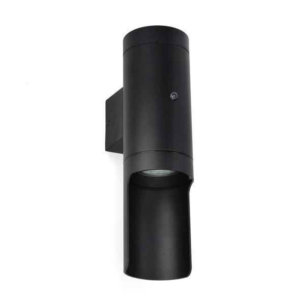 Wandlamp buiten met schemersensor GU10 | New Orleans | IP44 | Zwart LDR08860 - 1