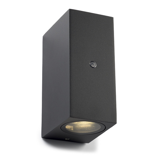 Wandlamp buiten met schemersensor GU10 | Up & Down | Avalon | IP44 | Zwart LDR08522 - 1