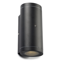 Wandlamp buiten met schemersensor GU10 | Up & Down | Kendall | IP44 | Zwart LDR08524