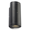 Wandlamp buiten met schemersensor GU10 | Up & Down | Kendall | IP44 | Zwart