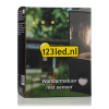 123led Wandlamp buiten met sensor E27 | Vierkant | Smokey | IP44 | Zwart  LDR08513 - 5