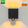 Wandlamp buiten met sensor | Up & Down | 1800K | IP54 | 7W | Zwart LDR06832 - 2