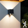 Wandlamp buiten met sensor | Up & Down | 1800K | IP54 | 7W | Zwart LDR06832 - 3