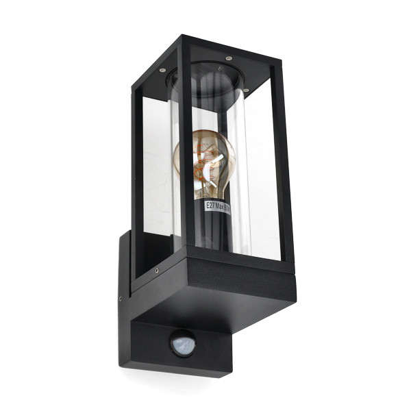 Wandlamp buiten met sensor E27 | Dakota | IP44 | Zwart LDR08554 - 2